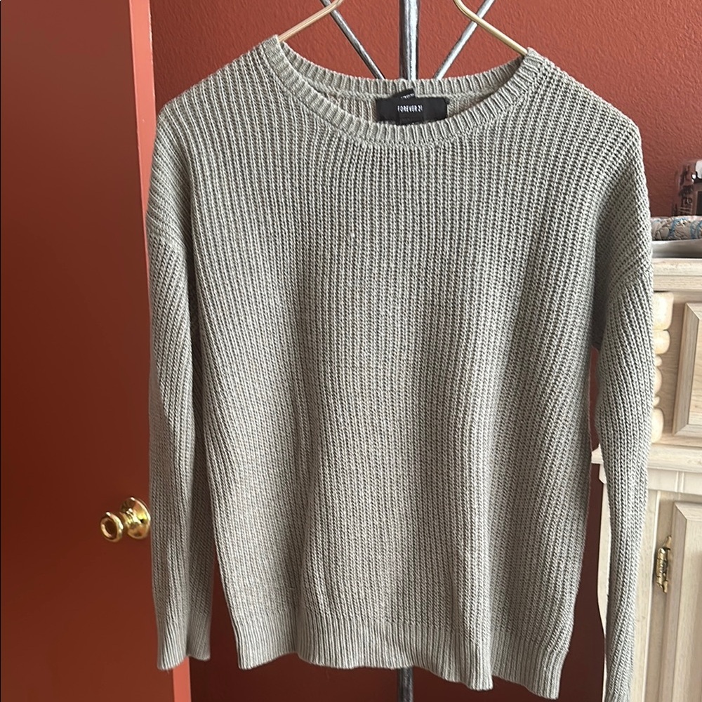Forever 21 Olive Green Knit Sweater